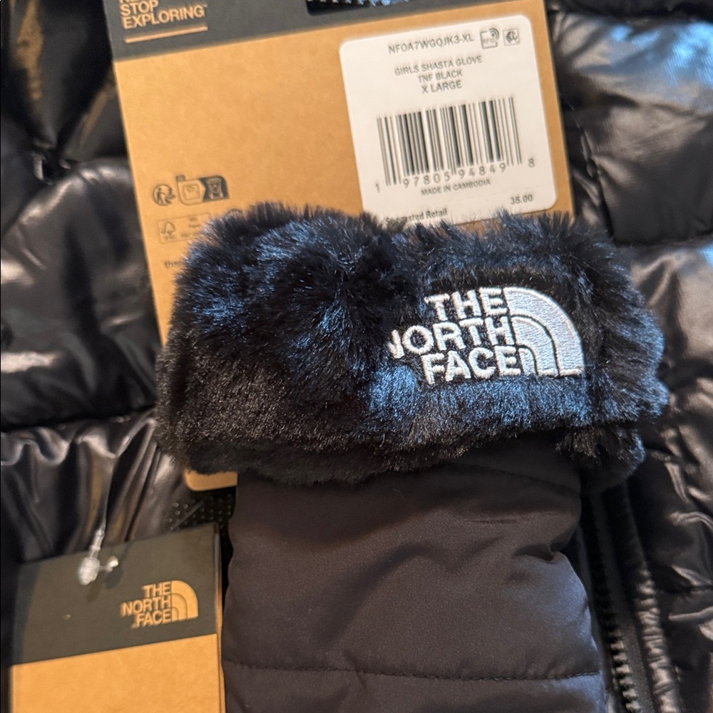The North Face Kids winter gloves.